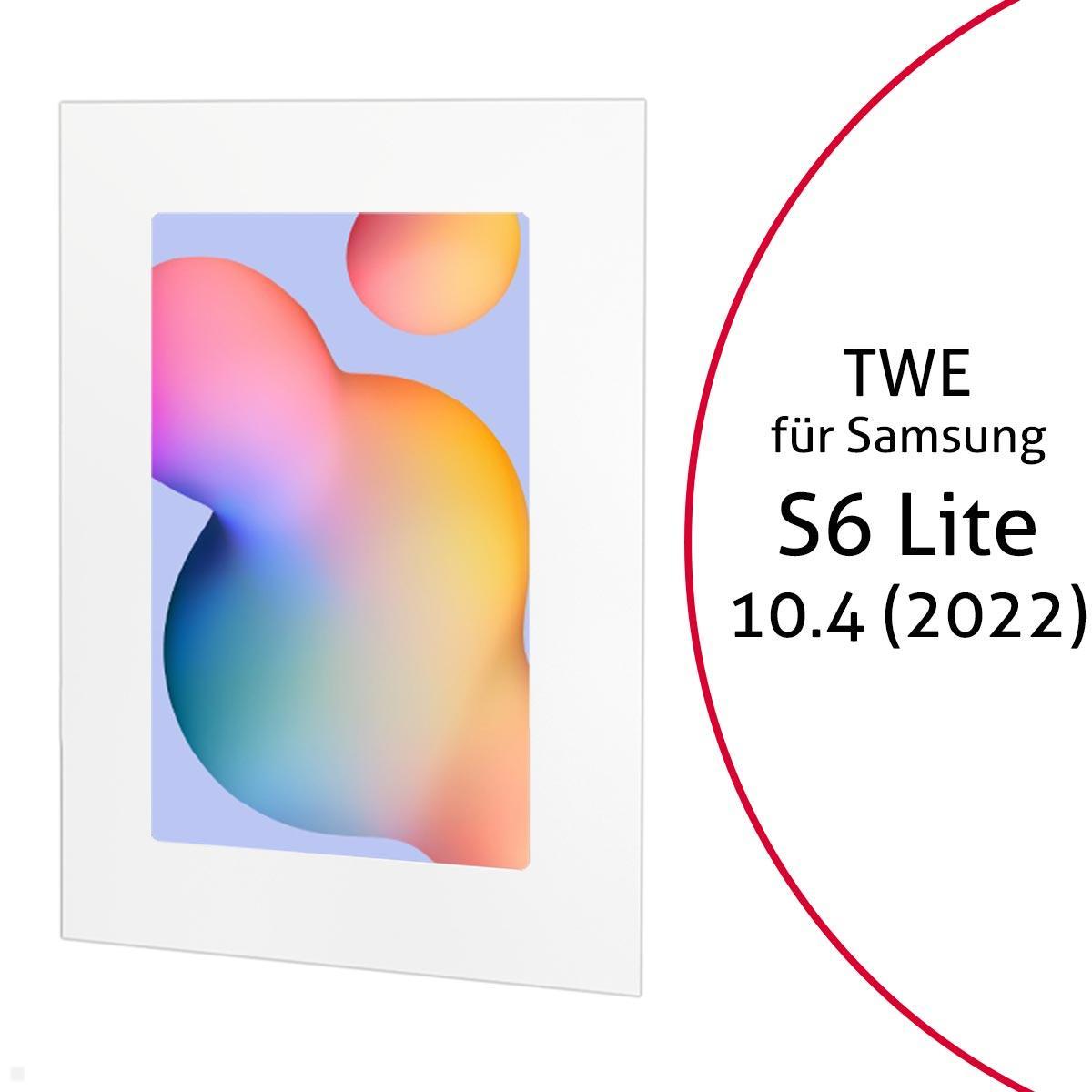 TabLines TWE107W Tablet Wandeinbau f?r Samsung Tab S6 Lite 10.4 (2022), wei? von TabLines