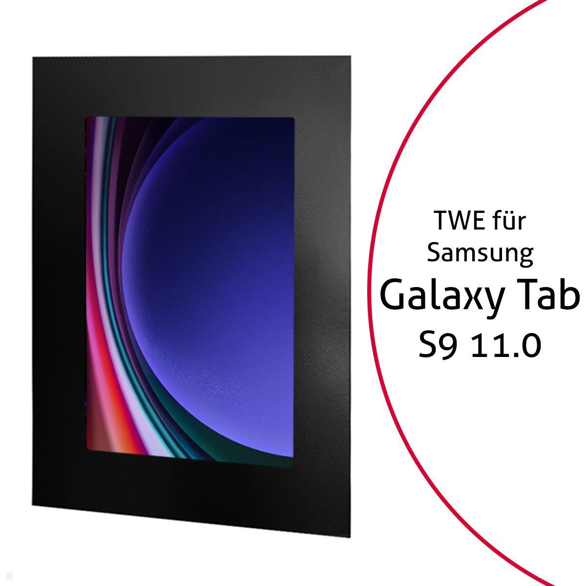 TabLines TWE110B Tablet Wandeinbau f?r Samsung Tab S9 11.0, schwarz von TabLines