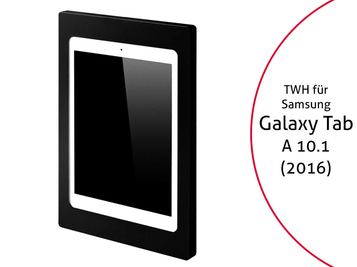TabLines TWH023B Tablet Wandhalterung f?r Samsung Tab A 10.1 (2016), schwarz von TabLines