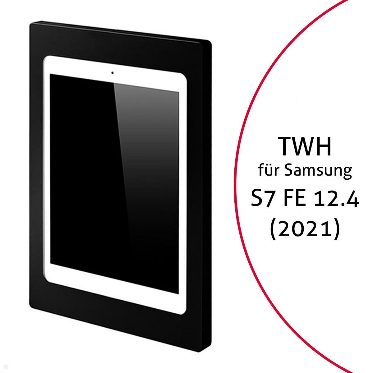TabLines TWH037B Tablet Wandhalterung f?r Samsung Tab S7 FE 12.4, schwarz von TabLines