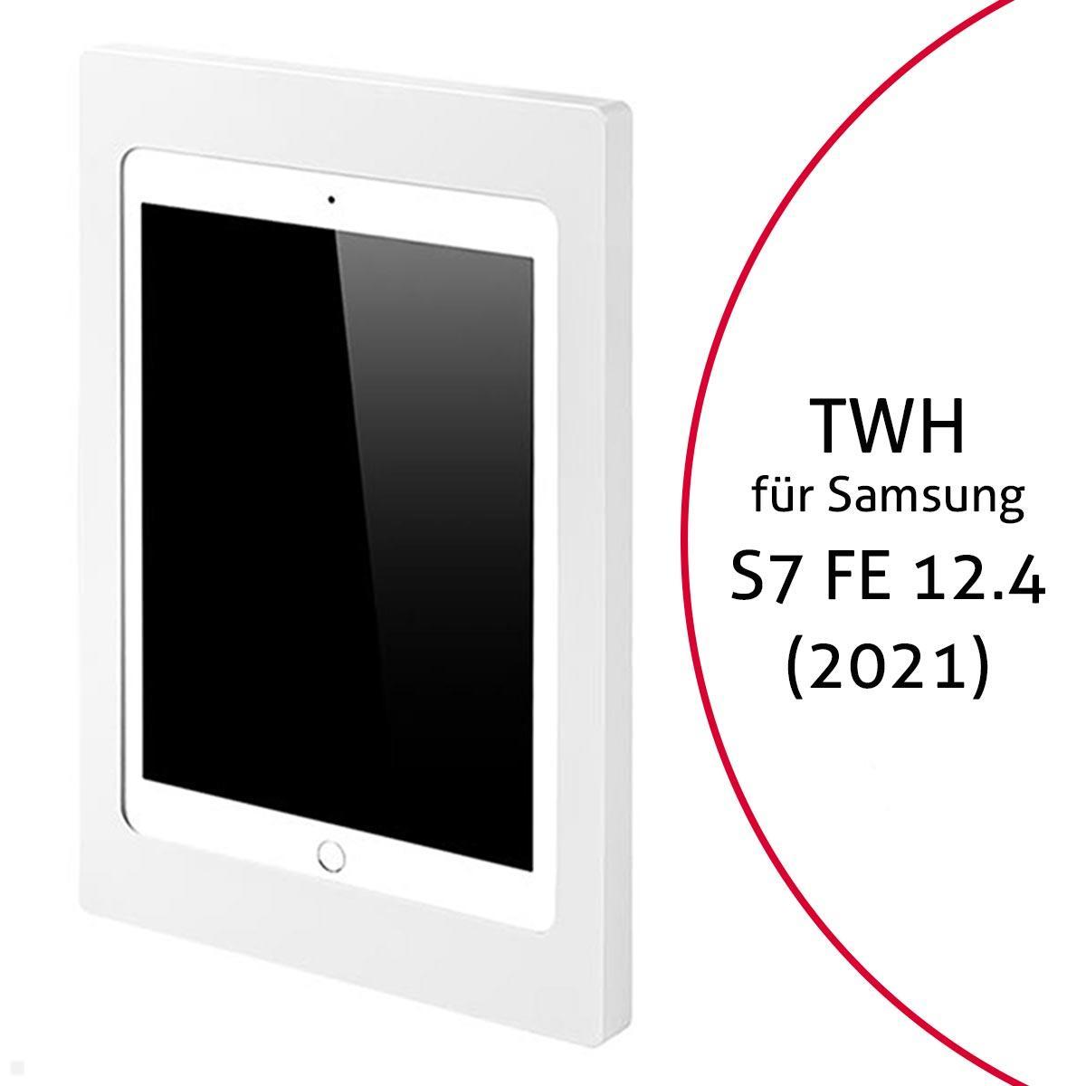 TabLines TWH037W Tablet Wandhalterung f?r Samsung Tab S7 FE 12.4, wei? von TabLines