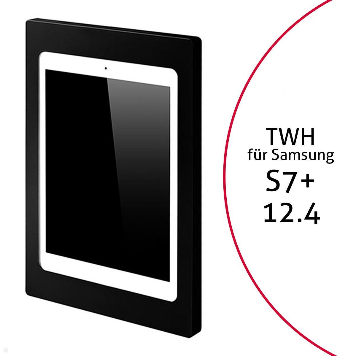 TabLines TWH038B Tablet Wandhalterung f?r Samsung Tab S7+ 12.4, schwarz von TabLines