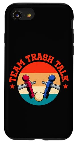 Team Trash Talk Lustiger Kicker Hülle für iPhone SE (2020) / 7 / 8 von Table Football Foosball Soccer Funny Joke