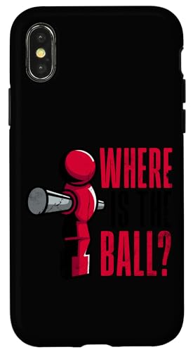 Wo ist der Ball Hülle für iPhone X/XS Wo ist der Ball Hülle für iPhone X/XS von Table Football Foosball Soccer Funny Joke