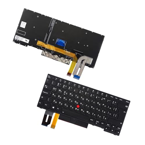 Ersatz-Tastatur mit Hintergrundbeleuchtung für Lenovo Thinkpad E480 E485 T480S T490 T495 L380 L390 L480 E490 E495 R480 R490 S2 3. Generation S2 4. Generation (bulgarisch/bulgarisch/bulgarisch/englisch von Table-King