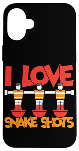 Ich liebe Snake Shots Hülle für iPhone 16 Plus von Table Player Funny Foosball Sayings