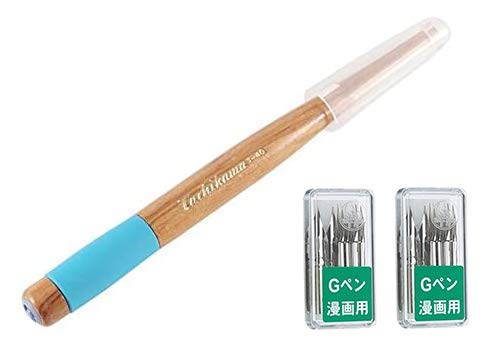 Tachikawa Comic Stifthalter (T-40) + Zebra Comic G Modell Chrom Stift 10 Spitzen (PG-6C-C-K) x2 Set von Tachikawa
