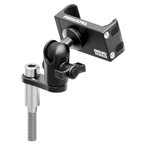 Tackform Schwarze Handyhalterung – 20MAXX Federwiege | Mittelerhöhung – M10 Bolzen | kompatibel mit CAN-AM Spyder F3, RS, ST, RT (verschiedene Jahre) | kompatibel mit iPhone, Galaxy, mehr | kurze von Tackform