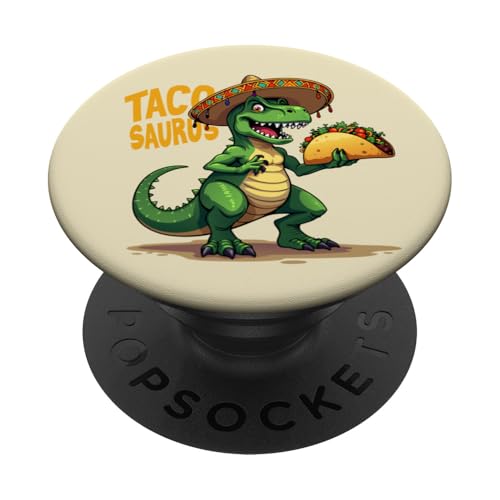 Tacosaurus TRex Sombrero Cinco de Mayo Mexikanische Taco-Liebhaber PopSockets Klebender PopGrip von Tacosaurus T-Rex Sombrero Taco Cinco de Mayo tees