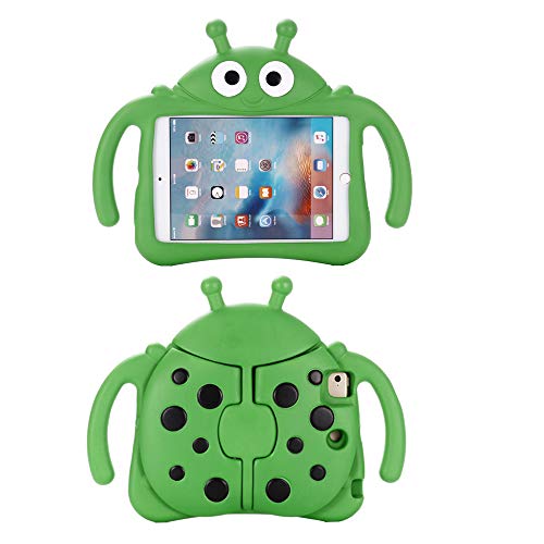 Tading Kinder-Hülle für Apple iPad Mini 5/4/3/2/1 20,1 cm (7,9 Zoll), kindersicher, leicht, EVA-Schaum-Ständer Mini, 5 (2019), 4, 3. Generation, 2 Tablet – Käfer, Grün von Tading