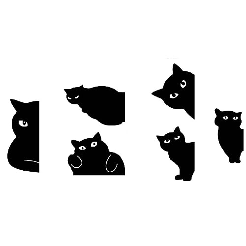 Tadipri 6 Stück Magnetische Lesezeichen Schwarze Katze Lesezeichen Lesen Kawaii Katze Magnet Seite Marker Für Die Schule Büro Buchliebhaber von Tadipri
