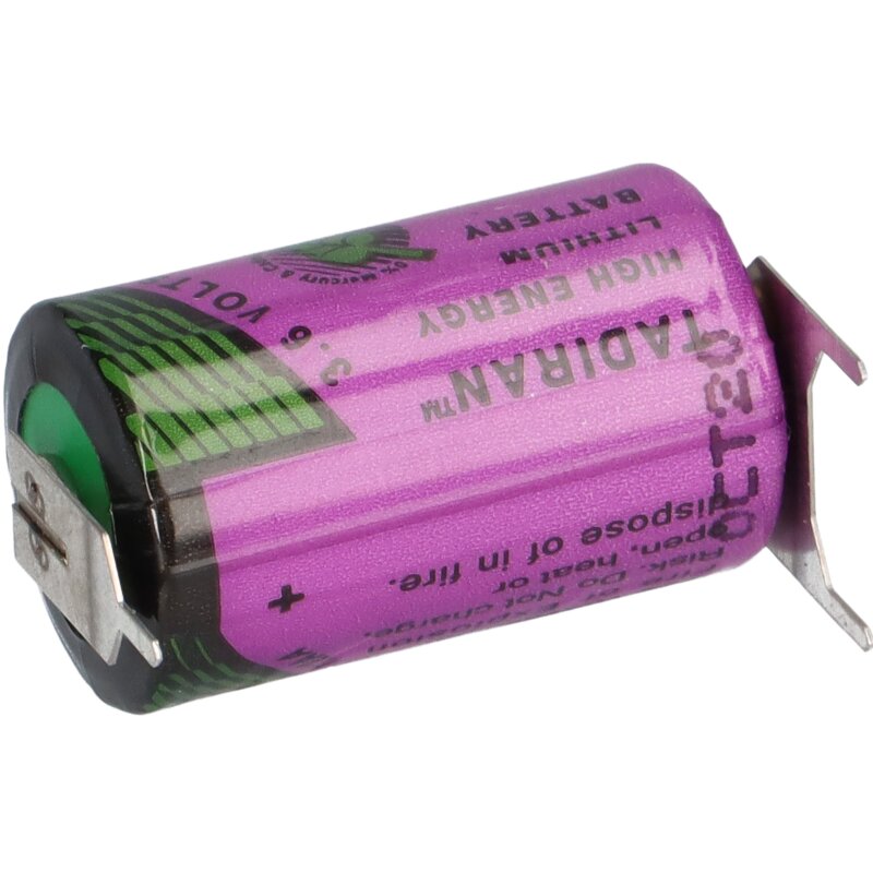 Tadiran Lithium 3,6V Batterie SL 750/PT 1/2AA - Zelle 1/2 Print +/- - von Tadiran