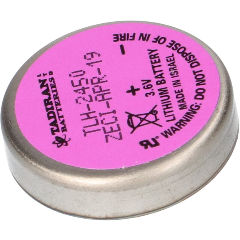 Tadiran Lithium 3,6V Batterie TLH-2450/P 1/10C - 2 Pins an der Unterseite -55ºC bis +125ºC Hochtemperatur von Tadiran