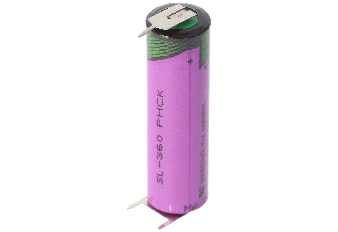 Tadiran Tadiran Lithium Batterie SL-360/PT mit Lötfahnen mit 3er Print Kontak Batterie, (3,6 V) von Tadiran