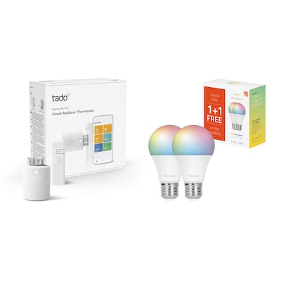 tado° V3+ Starter Set Smarte Heizung • smartes Thermostat • 2x Hombli E27 tado° V3+ Starter Set Smarte Heizung • smartes Thermostat • 2x Hombli E27 von Tado