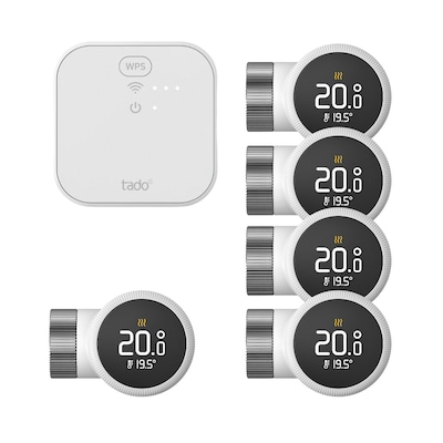 tado° X Starter Set Smarte Heizung • 5x smartes Heizkörper-Thermostat von Tado