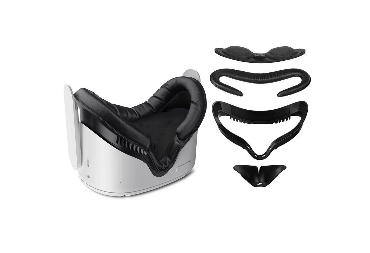 Tadow 4-in-1 Set VR Face Cover, Anti-Licht Nasenabdeckung, Controller (für Meta Quest 2 Oculus Quest 2 Zubehör Facial Interface) von Tadow