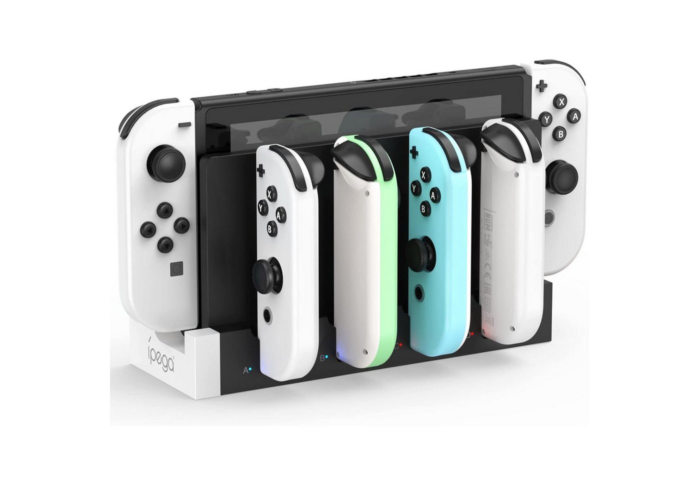 Tadow Controller Ladestation für Switch,Switch 4 in 1 Joy-Con Ladestation Controller-Ladestation (mit LED-Anzeige,Komaptibel mit nintendo swtich) von Tadow