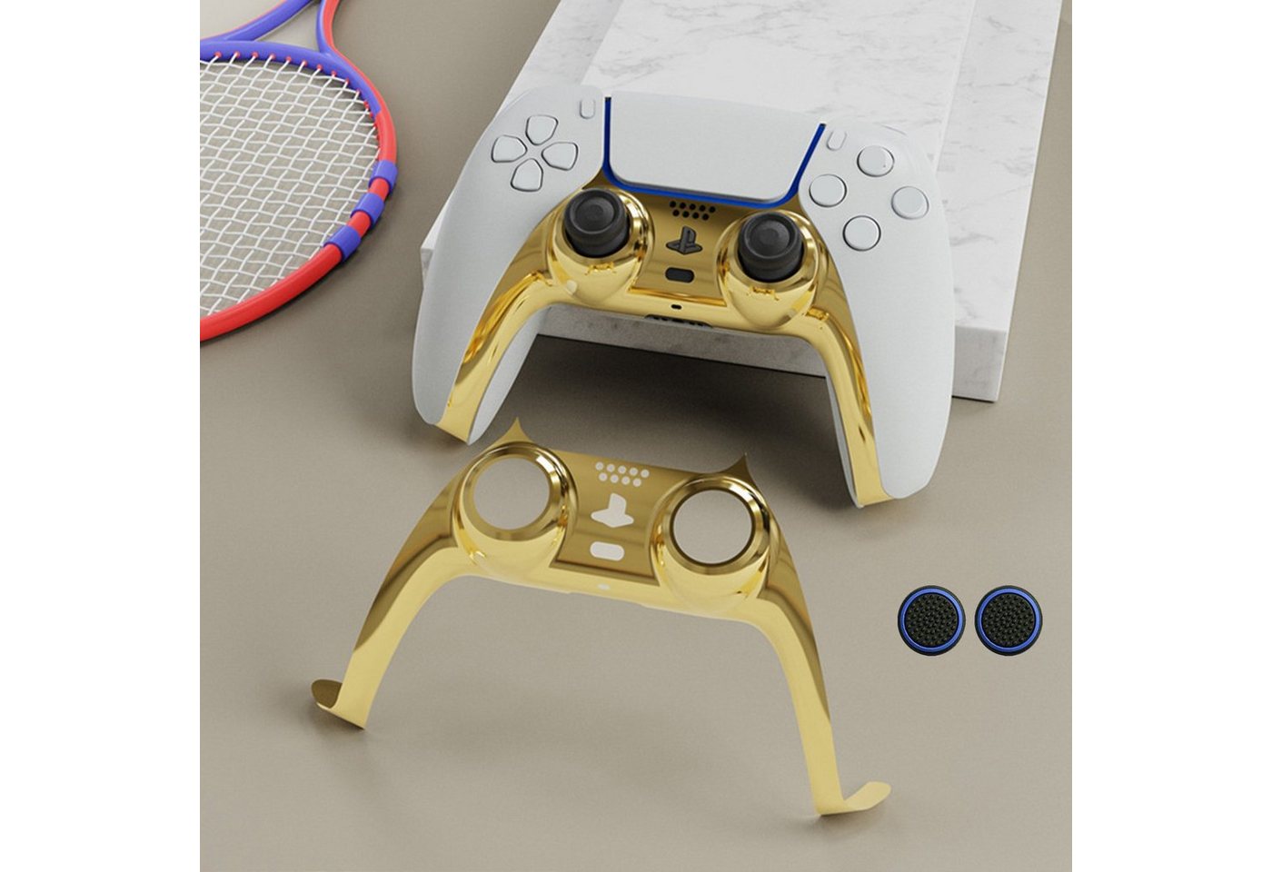 Tadow Dekorative Hülle Für PS5 Controller, Dekorative Streifen PlayStation 5-Controller (DIY Ersatz Dekorative Trimmschale, Zubehör Kompatibel) von Tadow