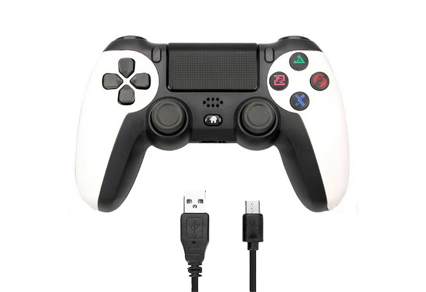 Tadow Gamepad,Bluetooth Gamepad,Wireless Controller für PS4,600mAh,Weiß PlayStation 4-Controller von Tadow