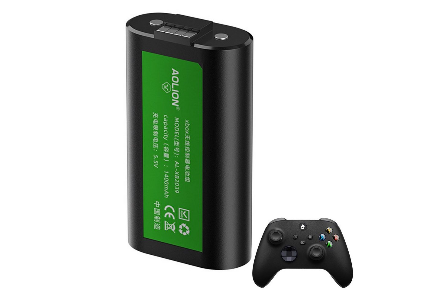 Tadow Gamepad-Akku für Xbox Series,Li-Ionen-Akku,Schnelllade-Akku,1400mah Zubehor für Xbox Contoller (Xbox One Schnellladung) von Tadow