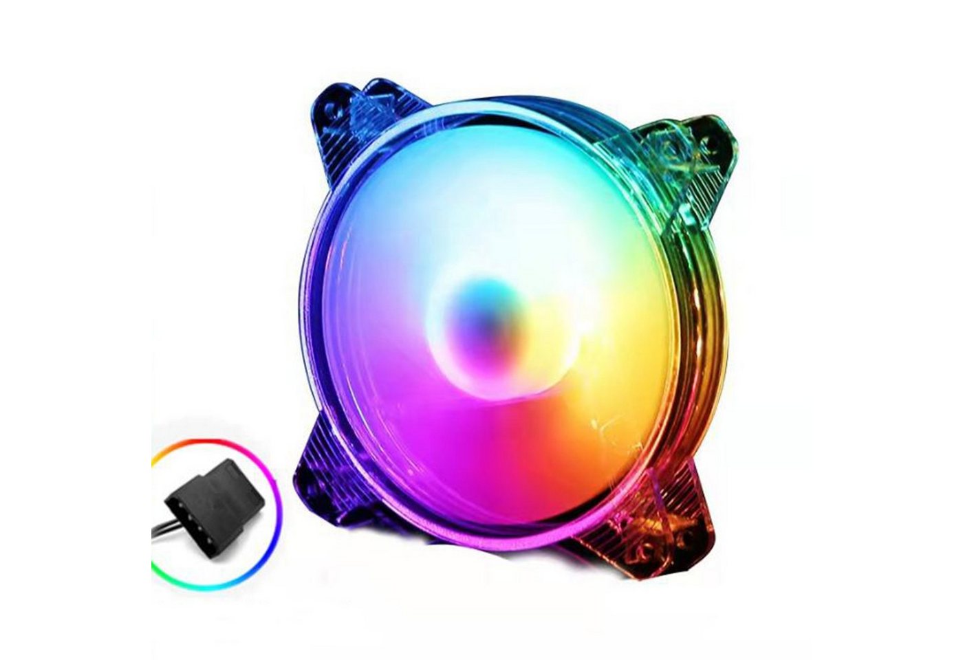 Tadow Gehäuselüfter RGB-Beleuchtung,Desktop PC Host 12CM Lüfter,Gehäuselüfter, RGB-Beleuchtung,kühle Kühlung von Tadow