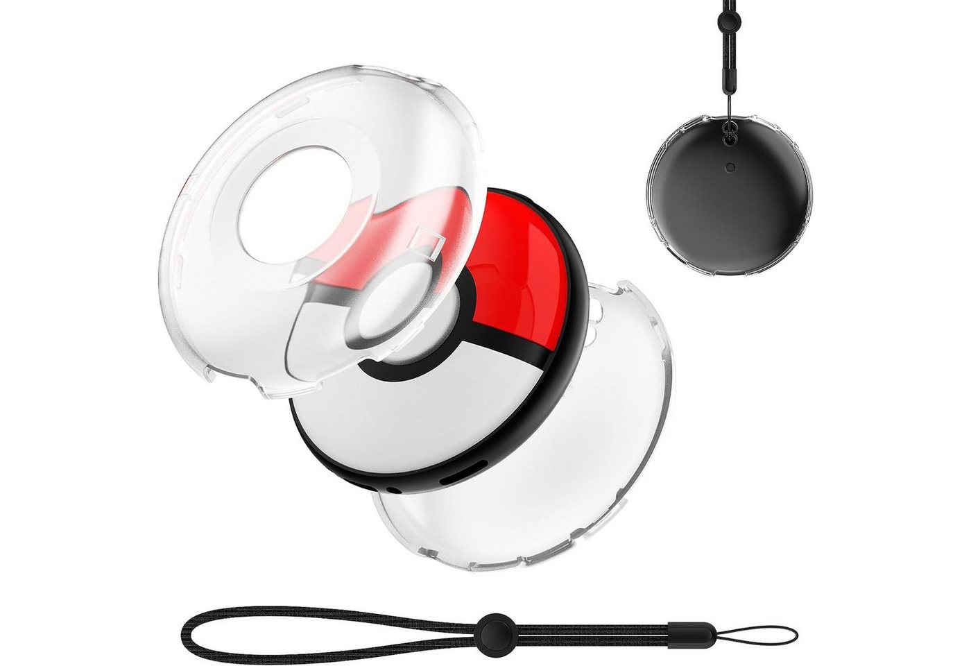 Tadow Nintendo-Schutzhülle Hülle für Pokémon GO Plus,Transparente Schutzhülle,Pokémon-Schutzhülle, Wasser- und ölbeständige Silikon-Schutzhülle mit Handschlaufe von Tadow