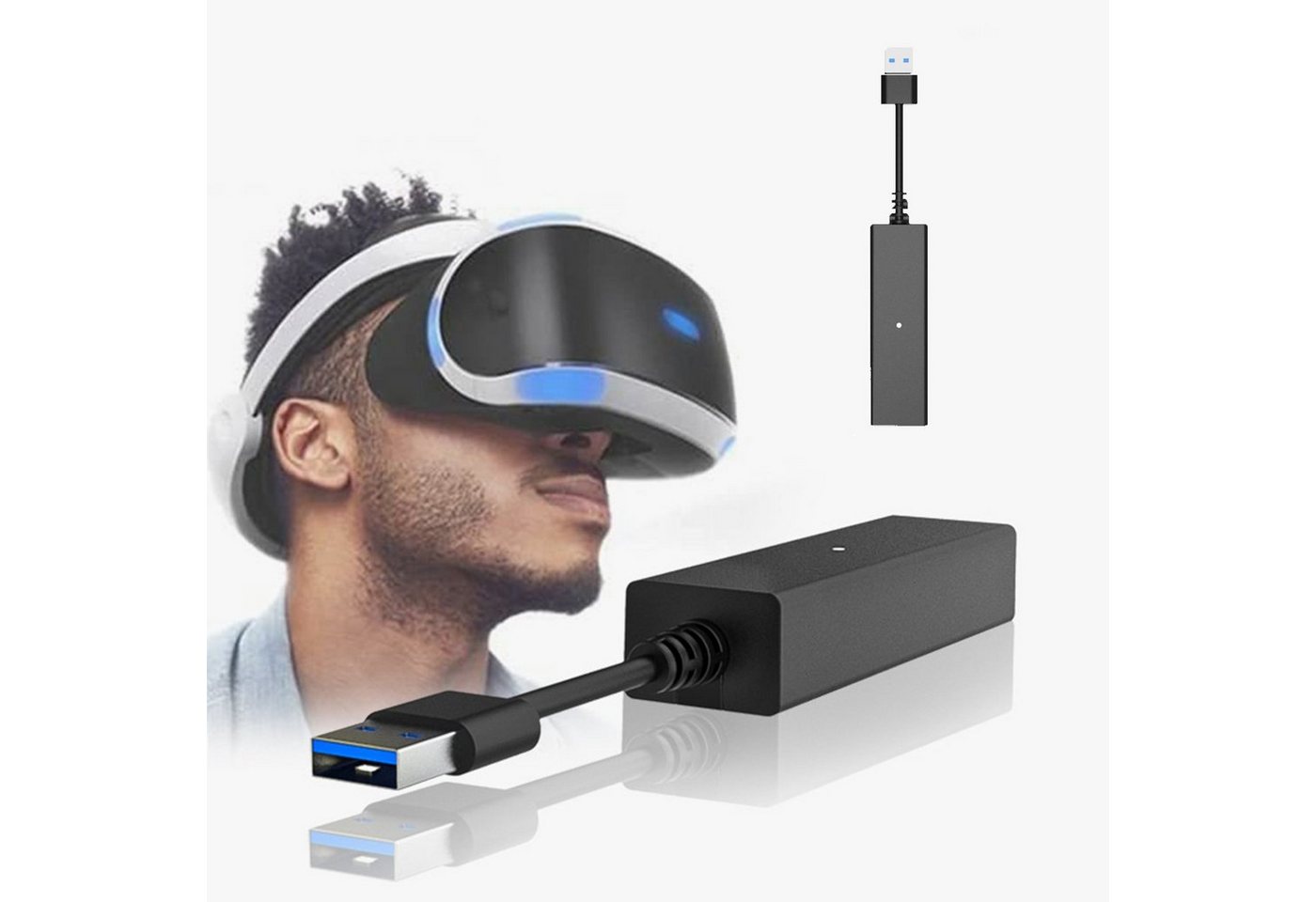 Tadow PS5 VR Adapterkabel, PS4 Kamera Adapter für PS VR PlayStation 5-Controller (auf der PS5 Konsolen, Playstation 5 Konverter) von Tadow