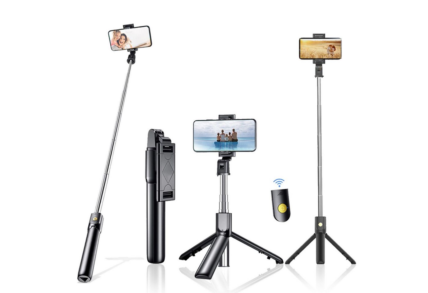 Tadow Selfiestick,Selfie-Stange,Bluetooth Selfie Stock Stativ, 3 in 1 Mini Selfiestick von Tadow