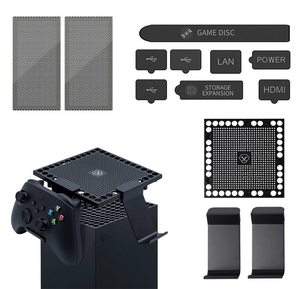 Tadow Staubschutz Kompatibel mit Xbox Series X Konsole, Schwarz Zubehor für Xbox Contoller von Tadow