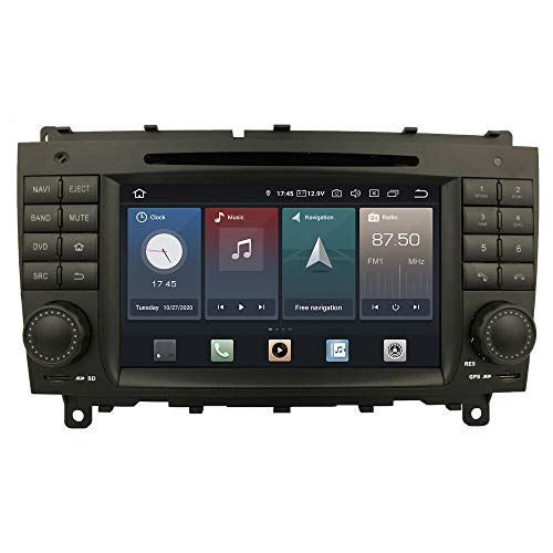 Kompatibel mit: Mercedes CLK W209 ab 2004 MOPF 7" Touchscreen Android Autoradio GPS Navigation CarPlay von Taffio