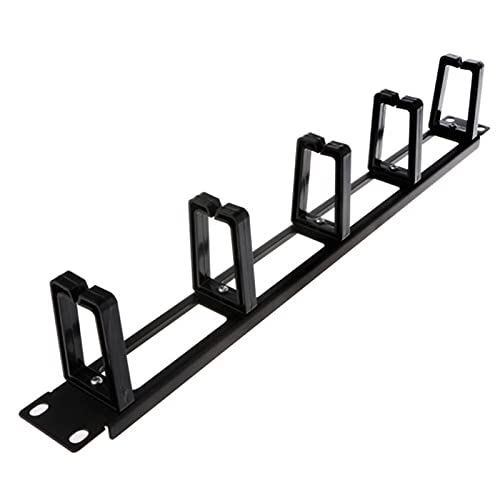 TagIo 19 1U Rack SchräNke Kabel Management Netzwerk Organisator Hohle Metall FüNf Ringe Abnehmbarer Draht Manager Rahmen von TagIo