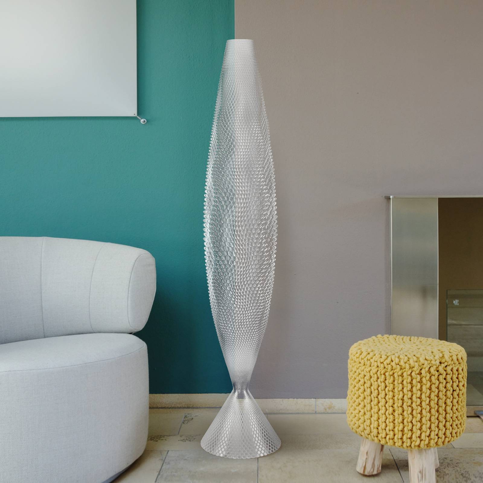 Stehleuchte Koral aus Biomaterial, glasklar 115 cm Stehleuchte Koral aus Biomaterial, glasklar 115 cm von Tagwerk