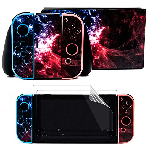 Taifond Aufkleber-Set für Nintendo Switch Konsole und Joy-Con Controller und Dock-Schutz-Set Mysterious Universe von Taifond