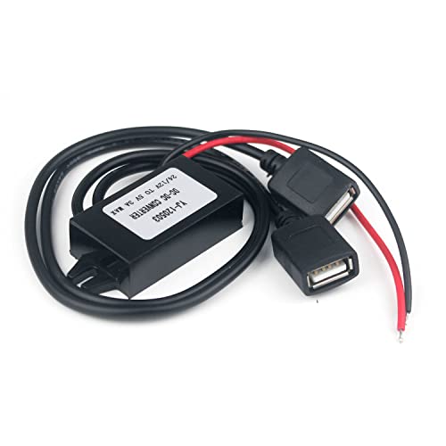 Taikuwu DC 12V zu 5V 3A 15W Step Down Converter mit Dual USB | Spannungsregler Abwärtswandlermodul | Auto Stromrichter für GPS, Autoradio, LED von Taikuwu