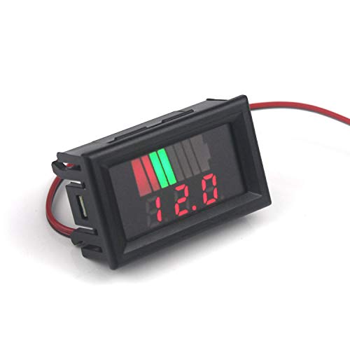 Taikuwu Auto Marine Motorrad LED Digital Voltmeter Spannungsmesser Batterieanzeige 12V-60V (rot) von Taikuwu