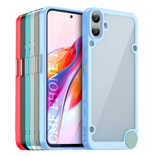 TailTech Hülle für CMF Phone 1 - Kristallklare Acryl-Rückseite mit Farbiger TPU-Rahmen, Stoßfestes Kratzfestes Handy Case - Blau TailTech Hülle für CMF Phone 1 - Kristallklare Acryl-Rückseite mit Farbiger TPU-Rahmen, Stoßfestes Kratzfestes Handy Case - Blau von TailTech