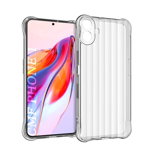 TailTech Hülle für CMF Phone 1 Hülle CMF Phone 1 Handyhülle, Weiche Transparente TPU Handyhülle mit Wellen-Design, Parallele Welligkeit Klar Hülle von TailTech
