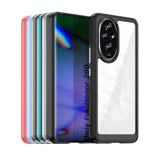 TailTech Hülle für Honor 200 Hülle, Transparente Acrylhülle Kompatibel mit Honor 200 Handyhülle, Schwarz TailTech Hülle für Honor 200 Hülle, Transparente Acrylhülle Kompatibel mit Honor 200 Handyhülle, Schwarz von TailTech