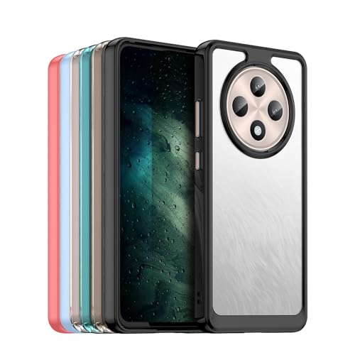 TailTech Hülle für Oppo Reno12 F 5G und Oppo Reno12 FS 5G - Kristallklare Acryl-Rückseite mit Farbiger TPU-Rahmen, Stoßfestes Kratzfestes Handy Case - Schwarz TailTech Hülle für Oppo Reno12 F 5G und Oppo Reno12 FS 5G - Kristallklare Acryl-Rückseite mit Farbiger TPU-Rahmen, Stoßfestes Kratzfestes Handy Case - Schwarz von TailTech