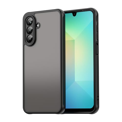 TailTech Hülle für Samsung Galaxy A26 5G, Transparent Matt, Weicher Silikonrahmen, Glatte Hautfreundliche, Handyhülle für Samsung A26 5G, Schwarz von TailTech