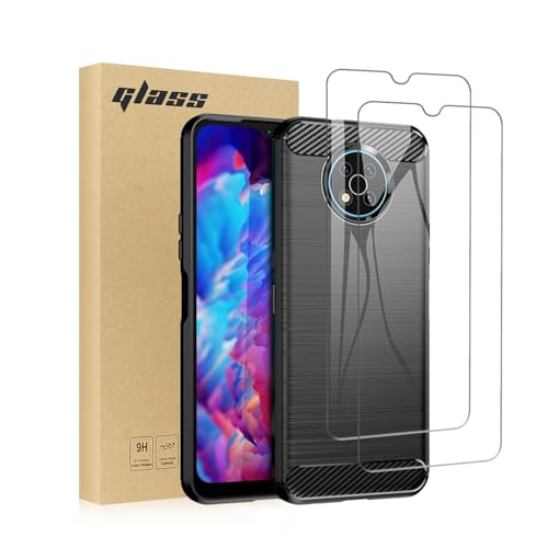 TailTech Hülle und schutzfolie für Nokia G50 Hülle, Schutzset - Schwarze TPU Handyhülle und 2X Gehärtete Panzer Schutz Glas für Nokia G50 Hülle TailTech Hülle und schutzfolie für Nokia G50 Hülle, Schutzset - Schwarze TPU Handyhülle und 2X Gehärtete Panzer Schutz Glas für Nokia G50 Hülle von TailTech