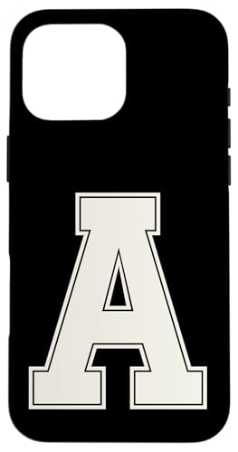 Collegiate Buchstabe A Monogramm Varsity Block Initial Alphabet Hülle für iPhone 16 Pro Max von Tailgate Tees