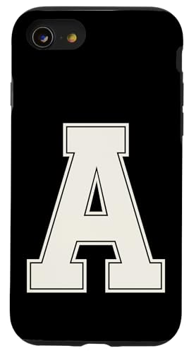 Collegiate Buchstabe A Monogramm Varsity Block Initial Alphabet Hülle für iPhone SE (2020) / 7 / 8 von Tailgate Tees