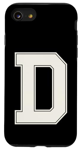 Collegiate Buchstabe D Monogramm Varsity Block Initiale Alphabet Hülle für iPhone SE (2020) / 7 / 8 von Tailgate Tees