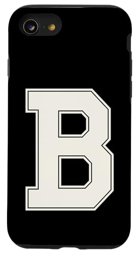 Collegiate Letter B Monogramm Varsity Block Initial Alphabet Hülle für iPhone SE (2020) / 7 / 8 von Tailgate Tees