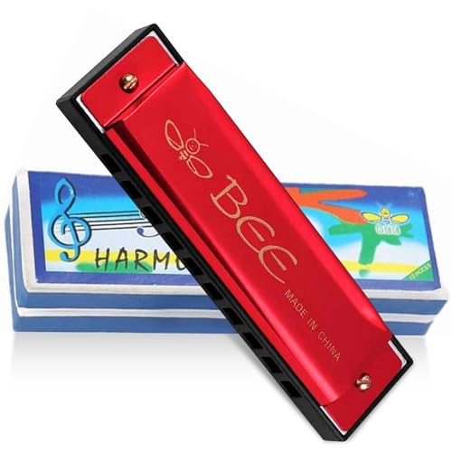 Mundharmonika C-Dur Harmonica,10 Löcher mundharmonika Diatonisch,Major Blues Harmonika,Mundharmonika für Kinder,Student, Fortgeschrittene und Anfänger mit Etui von TaimeiMao