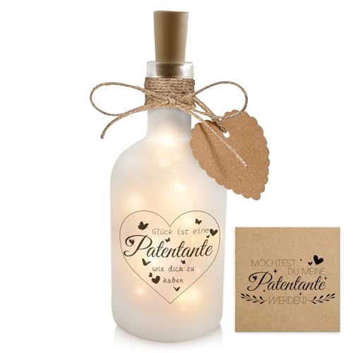 Patentante Geschenk LED Flaschenlicht Glückslicht Beleuchtete Dekoflasche Patentante Fragen Möchtest du Meine Patentante Werden Flaschen Lichterketten Geschenk für Taufe Geburt Weihnachten Geburtstag Patentante Geschenk LED Flaschenlicht Glückslicht Beleuchtete Dekoflasche Patentante Fragen Möchtest du Meine Patentante Werden Flaschen Lichterketten Geschenk für Taufe Geburt Weihnachten Geburtstag von TaimeiMao