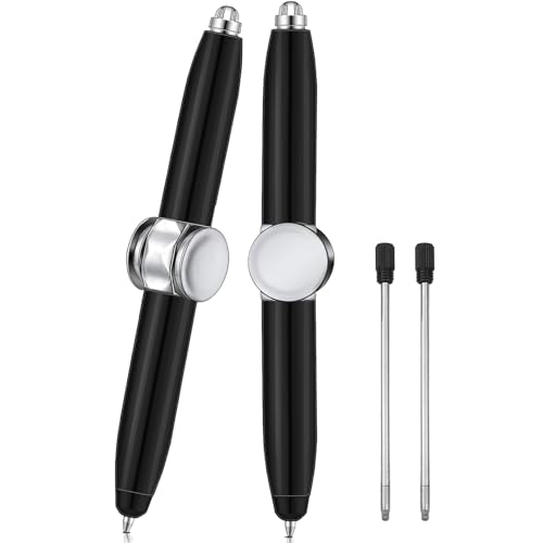 TaimeiMao 2 Stück Fidget Pen Mit Nachfüllung&Led-Licht Adhs Stift Fidget Stift Spinning Pen Lumino Fidget Spinner Stift Kugelschreiber Geschenkstift Zum Stressabbau Für Kinder Erwachsene (2 Schwarz) TaimeiMao 2 Stück Fidget Pen Mit Nachfüllung&Led-Licht Adhs Stift Fidget Stift Spinning Pen Lumino Fidget Spinner Stift Kugelschreiber Geschenkstift Zum Stressabbau Für Kinder Erwachsene (2 Schwarz) von TaimeiMao