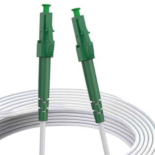 TaimeiMao Glasfaserkabel LC/APC auf LC/APC - Patchkabel,Simplex Singlemode FTTH Glasfaser LWL Lichtwellenleiter Kabel lC, Deutsche Telekom, Deutsche Glasfaser (5M) von TaimeiMao